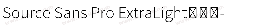 Source Sans Pro ExtraLight手机版字体转换